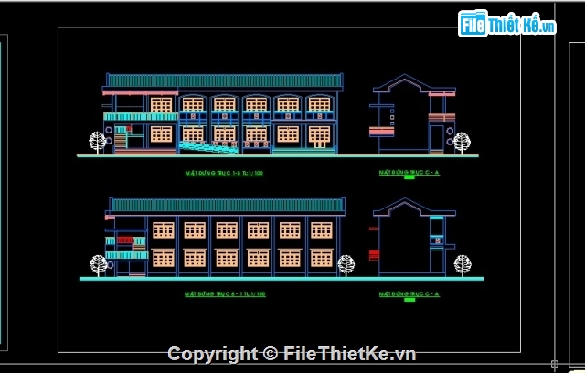 bản vẽ thiết kế trường học 2 tầng,bản vẽ auto cad trường học 2 tầng,bản vẽ trường học 2 tầng,thiết kế trường học 2 tầng