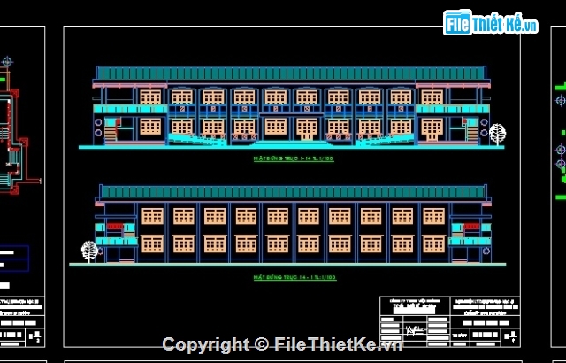 bản vẽ thiết kế trường học 2 tầng,bản vẽ auto cad trường học 2 tầng,bản vẽ trường học 2 tầng,thiết kế trường học 2 tầng