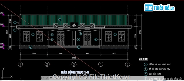 bản vẽ trường mầm non,thiết kế mầm non,mầm non 1 tầng,trường mầm non 1 tầng 14.3x20m