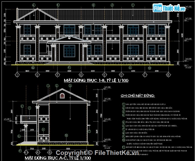 kết cấu kiến trúc,kiến trúc 2 tầng,kết cấu 2 tầng,trường học 2 tầng,trường mầm non 2 tầng