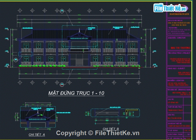Bản vẽ trường mầm non (full),mầm non,trường,mầm non 2 tầng 8 phòng,2 tầng