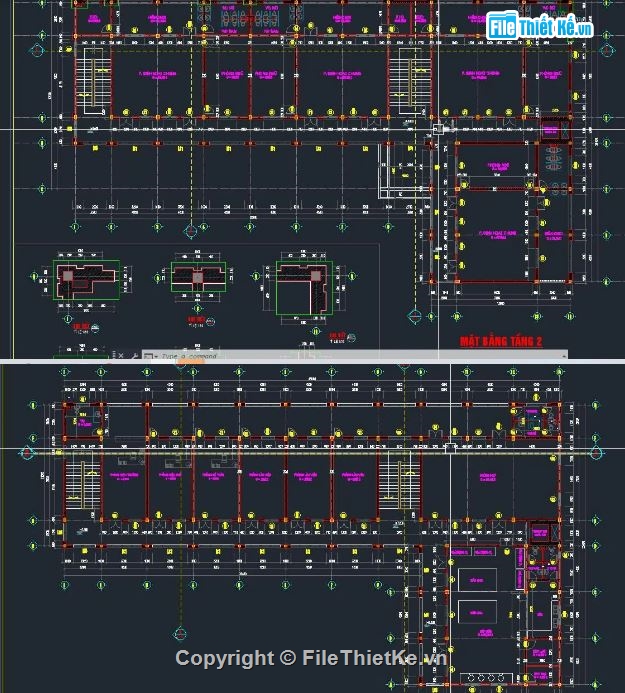 trường mầm non,trường mầm non 3 tầng,file cad trường mầm non