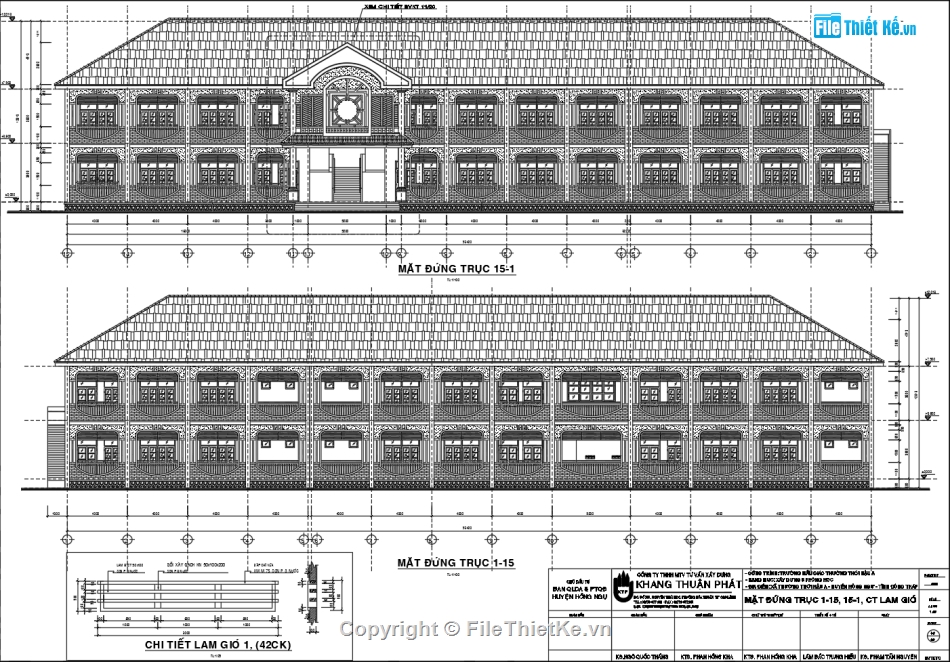 Bản vẽ cad trường mầm non,Bản vẽ trường mầm non,Bản vẽ thiết kế thi công trường mầm non