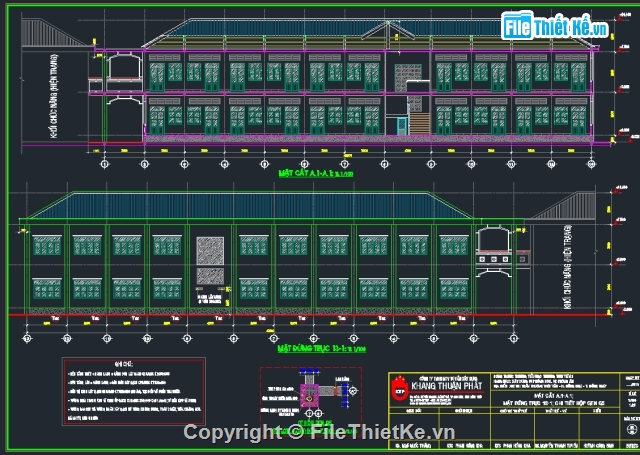 bản vẽ trường tiểu học 2 tầng,trường học 2 tầng 10.3x43.8m,mẫu trường học 2 tầng,thiết kế trường hóc 2 tầng