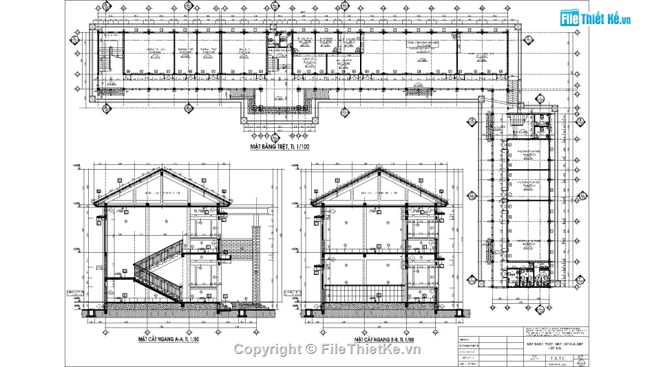 bản vẽ trường tiểu học,dự án trường tiểu học,Bản vẽ trường tiểu học Phú Thành A2