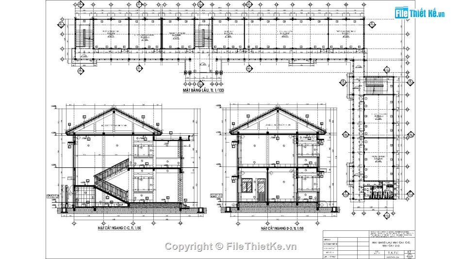 bản vẽ trường tiểu học,dự án trường tiểu học,Bản vẽ trường tiểu học Phú Thành A2