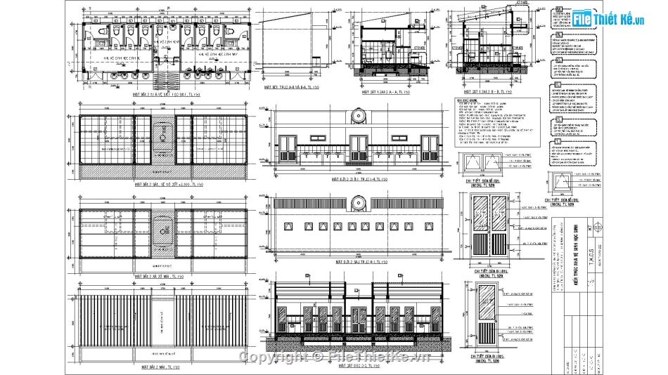 bản vẽ trường tiểu học,dự án trường tiểu học,Bản vẽ trường tiểu học Phú Thành A2
