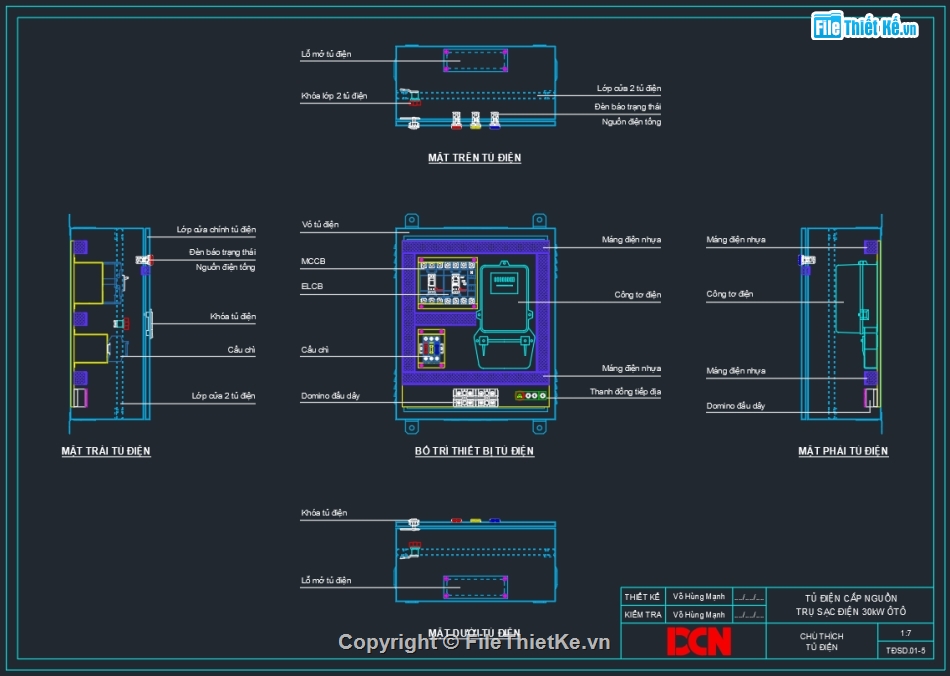 Bản vẽ thiết kế tủ điện,DCN,Bản vẽ solar,Bản vẽ trạm sạc,Bản vẽ trạm sạc xe điện,Tủ điện