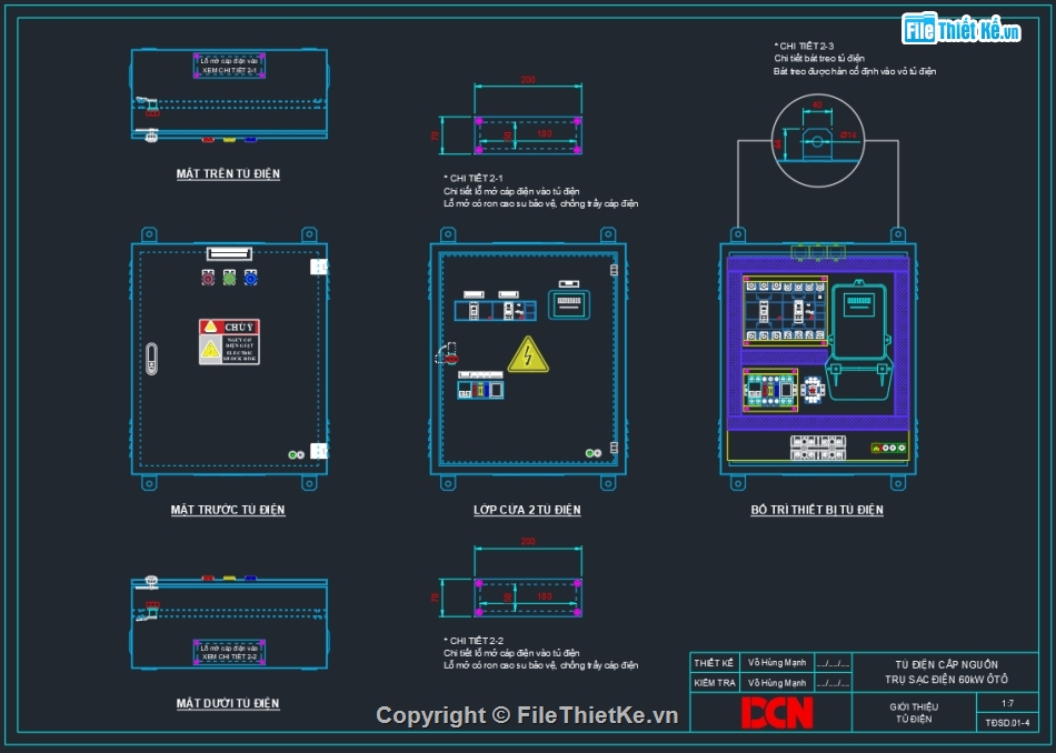 Bản vẽ thiết kế tủ điện,DCN,Bản vẽ solar,Bản vẽ trạm sạc,Bản vẽ trạm sạc xe điện,Tủ điện