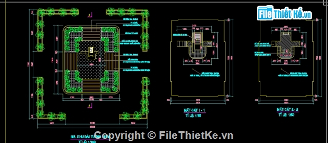 bản vẽ một nghĩa trang,Bản vẽ cad  đài tưởng niệm,nghĩa trang