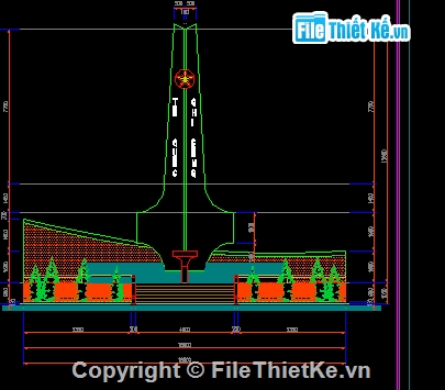 nghĩa trang,bản vẽ một nghĩa trang,Bản vẽ cad  đài tưởng niệm