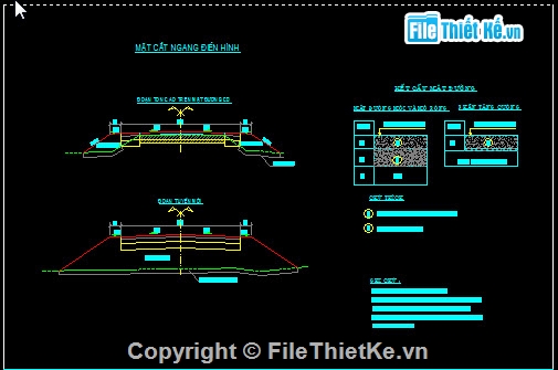 Bản vẽ,đường ven biển,cầu đường,Bản vẽ thiết kế trắc ngang điển hình,Bản vẽ thiết kế cầu