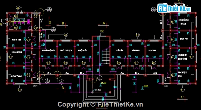 kiến trúc UBND xã,UBND xã 2 tầng đẹp,bản vẽ UBND xã