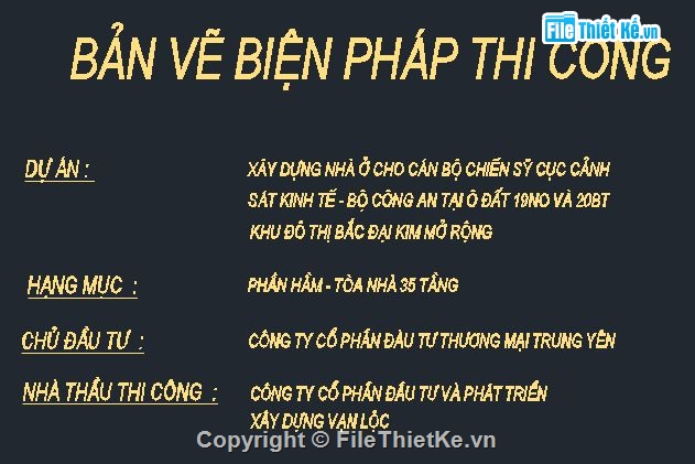 Bản vẽ thi công,thi công tầng hầm,tầng hầm,thuyết minh,biện pháp thi công