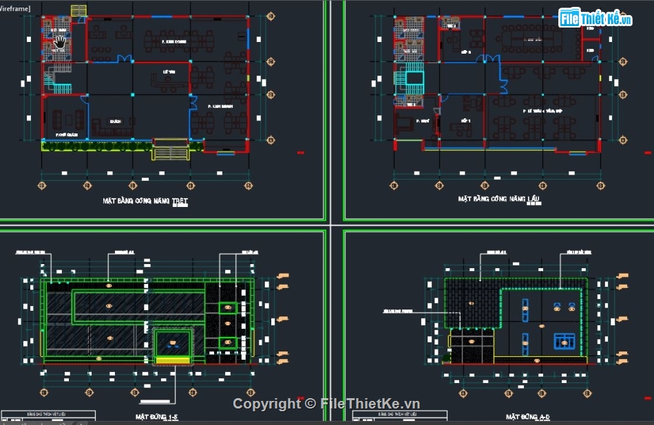 Cad văn phòng 15x25m,bản vẽ văn phòng,cad văn phòng 2 tầng,bản vẽ văn phòng 2 tầng