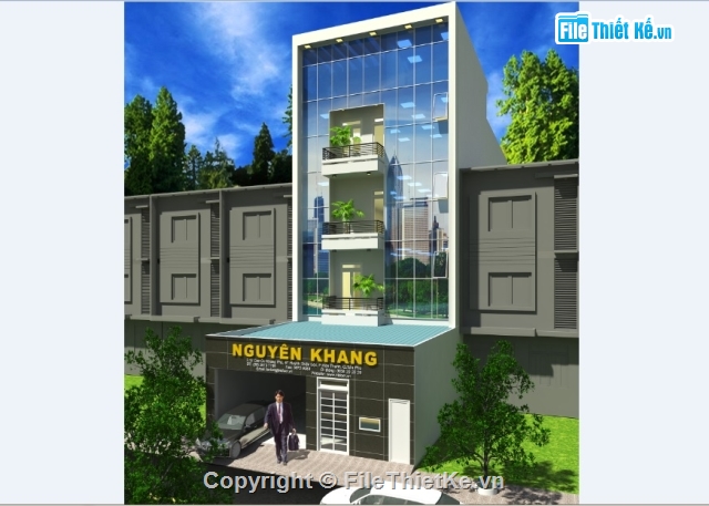 bản vẽ nhà văn phòng 5 tầng KT 8x21.5m,Bản vẽ tòa nhà văn phòng 5 tầng,bản vẽ nhà văn phòng 5 tầng mặt tiền 8m,bản vẽ nhà văn phòng 5 tầng