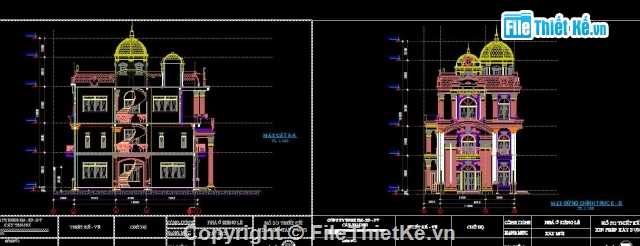 dinh thự tân cổ điển 3 tầng,Bản vẽ biệt thự lâu đài 3 tầng,biệt thự lâu đài 3 tầng 11x20m,mẫu biệt thự lâu đài 3 tầng,bản vẽ dinh thự tân cổ điển 3 tầng