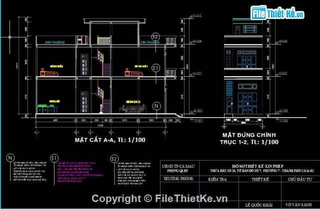 nhà phố 4.6x15.7m,nhà phố 3 tầng,bản vẽ nhà phố,3 tầng  4.6x15.7m,nhà 3 tầng