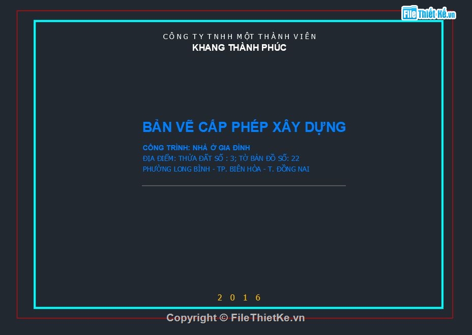 Autocad xin phép xây dựng,nhà 3 tầng 5.5x20m,Xin phép xây dựng nhà 3 tầng