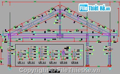 kết cấu nhà thép,bản vẽ kết cấu thép,Bản vẽ Xưởng thực hành,kết cấu thép