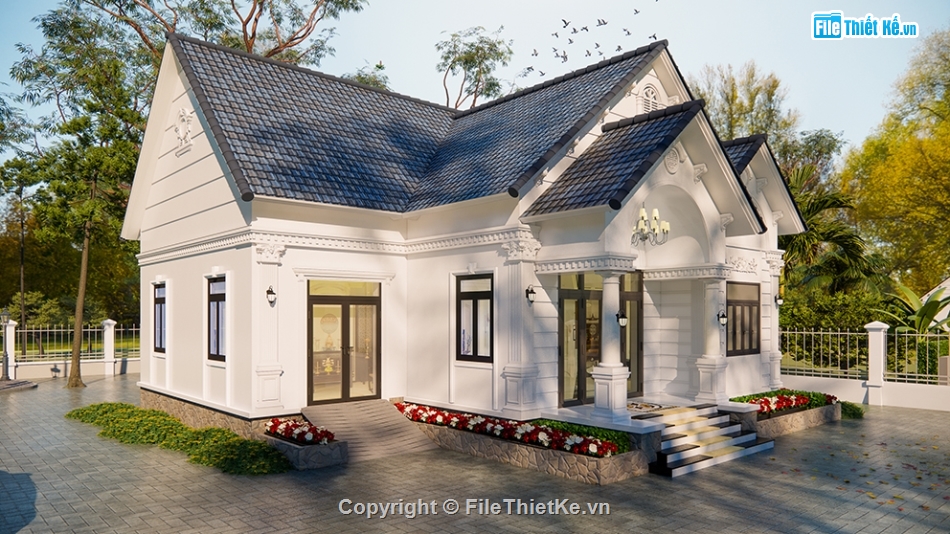 bản vẽ sketchup biệt thự,model sketchup tân cổ điển,bản vẽ biệt thự tân cổ điển đẹp nhất,bản vẽ biệt thự 3d