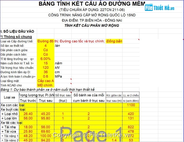 mẫu bảng tính Excel,Bảng tính kết cấu,tính toán cầu bản,Bảng tính kết cấu áo đường,Thiết kế xử lý nền đường,bảng tính kết cầu Đường