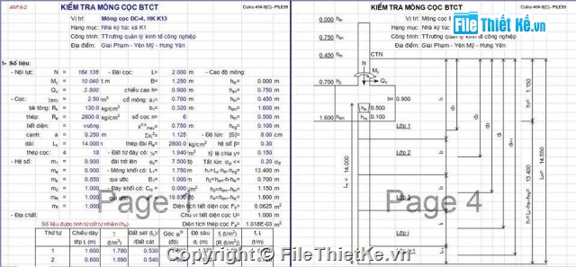 thiết kế móng cọc,móng cọc,thiết kế cọc,tính toán,tính toán thiết kế móng cọc