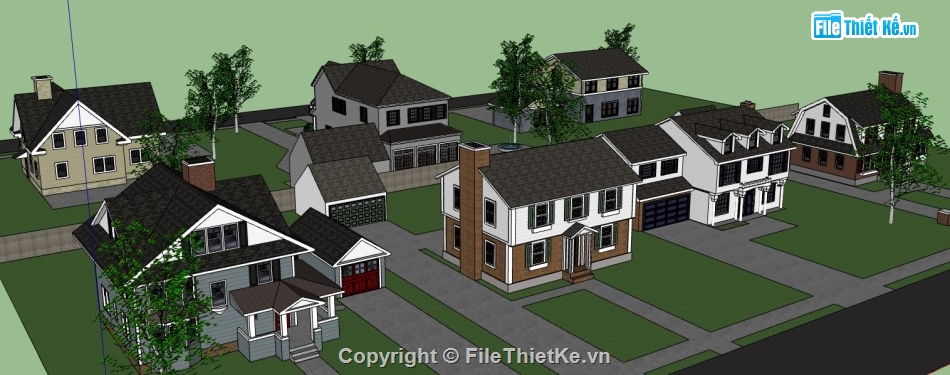 nhà phố sketchup,file sketchup nhà phố,nhà phố  2 tầng,sketchup nhà phố 2 tầng