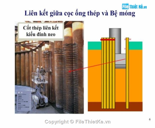 móng cọc ống,cọc ống,áp dụng móng cọc,cầu nhật tân,cọc thép,móng cọc