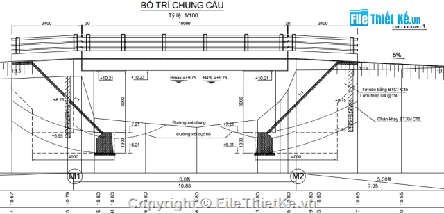 mống khối,móng nông,dầm bản đổ tại chỗ,dầm bản l=10m,hố móng đào trần,cầu vượt suối