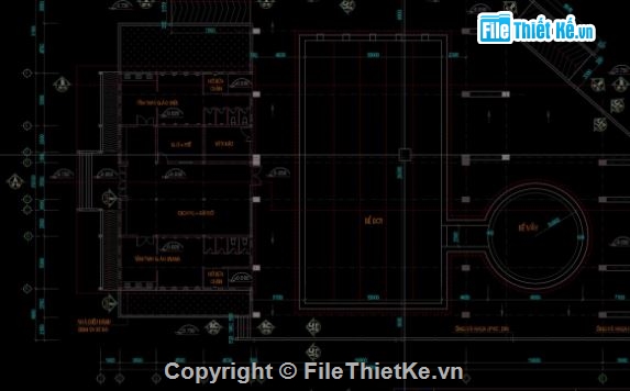 bể bơi,file cad bể bơi,bể bơi file cad