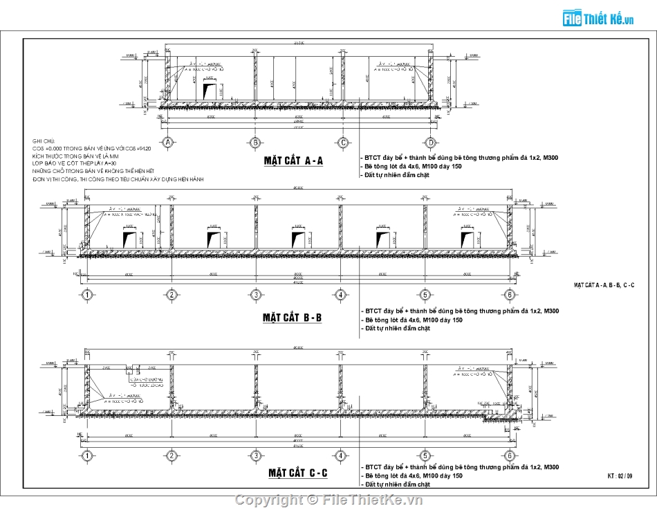 Bể nước tuần hoàn 400m3,file cad bể nước,File cad bể nước tuần hoàn,bể nước tuần hoàn