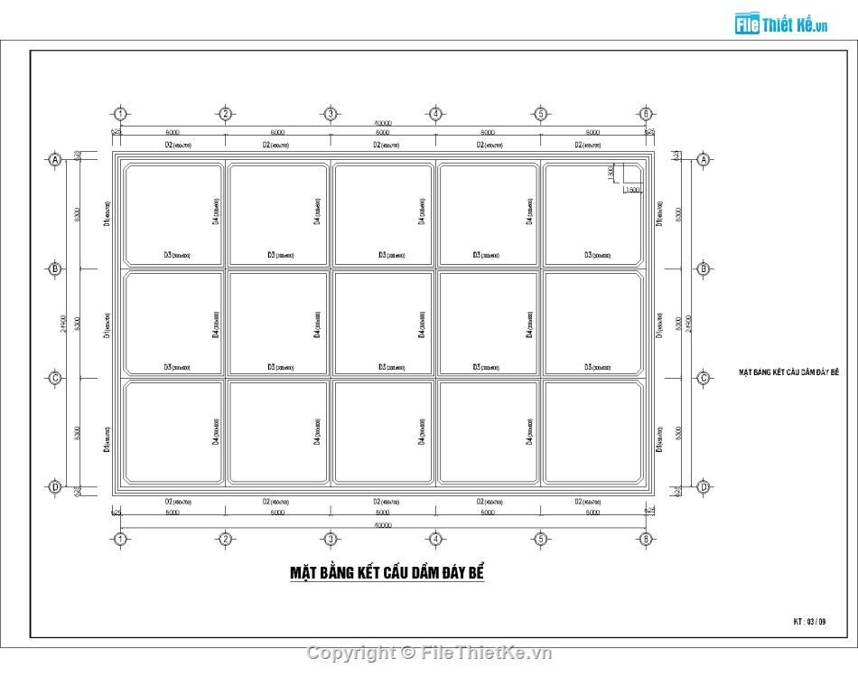 Bể nước tuần hoàn 400m3,file cad bể nước,File cad bể nước tuần hoàn,bể nước tuần hoàn