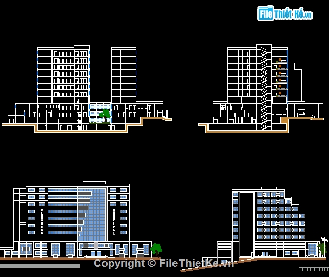 đồ án thiết kế,file cad đồ án,thiết kế bệnh viện,Bệnh viện