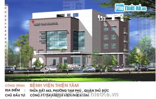 bệnh viện thiện tâm,Bệnh viện,file cad bệnh viện,cad bệnh viện