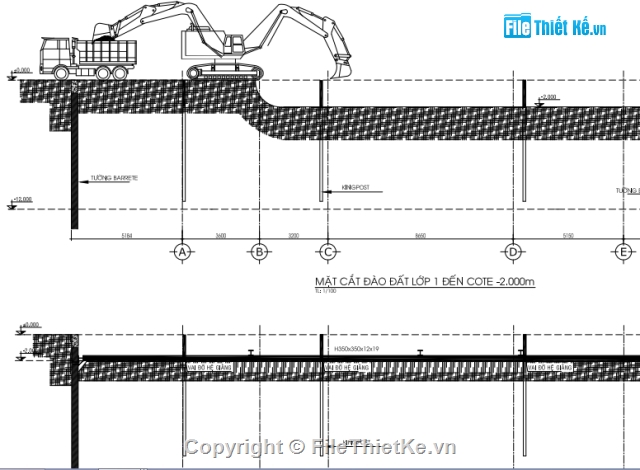 biện pháp thi công,biện pháp chống vách tầng hầm,biện pháp đào đất