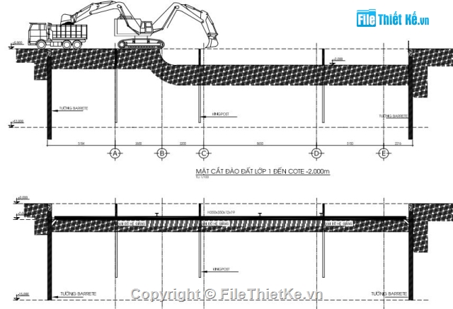 chống vách hầm,Biện pháp thi công đào đất,Đào đất tầng hầm,biện pháp chống vách tầng hầm