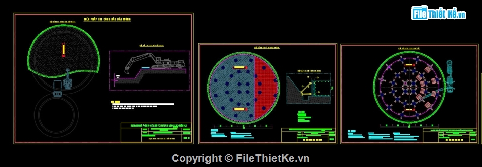 Biện pháp thi công,Bản vẽ biện pháp thi công bể tròn,Bản vẽ biện pháp sino,Bản vẽ biện pháp thi công bể lắng hình tròn (sino)