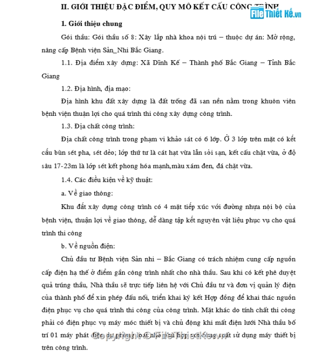 bệnh viện phụ sản,Biện pháp thi công,Xây lắp nhà khoa nội trú,nâng cấp Bệnh viện Sản