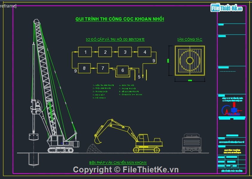 Biện pháp thi công,thi công,thi công cọc,chi tiết thi công