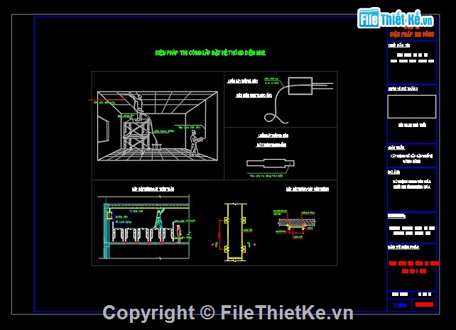 Biện pháp thi công,thi công,chi tiết thi công,điện tòa nhà