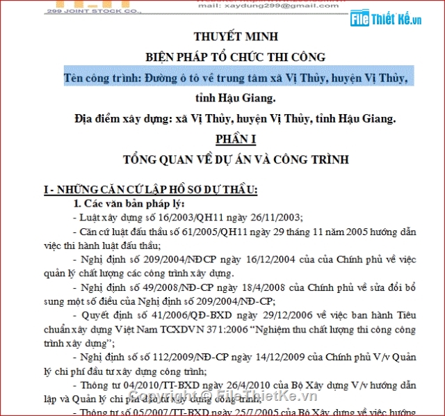 Biện pháp thi công,Biện pháp thi công đường,đường xã vị thủy - Hậu giang,Phương pháp thi công