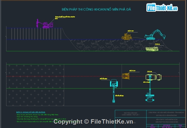 Kênh dẫn dòng,kênh dẫn dòng chảy,Biện pháp thi công kênh,File cad kênh dẫn dòng chảy,BPTC kênh dẫn dòng chảy