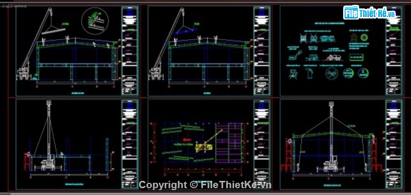 Biện pháp thi công,bản vẽ bptc,biện pháp thi công nhà xưởng