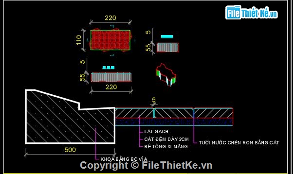 Không ngừng sáng tạo và tự khám phá, người vẽ đã tạo ra một bức tranh đầy màu sắc và độc đáo. Lát gạch tự chèn được tô điểm bằng những chi tiết nhỏ, tạo nên một tác phẩm nghệ thuật tuyệt vời.