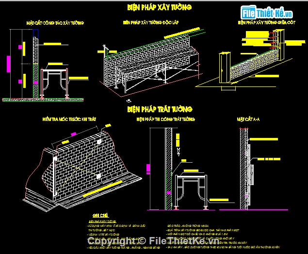 chi tiết thi công,thi công,Biện pháp thi công,nhà 9 tầng