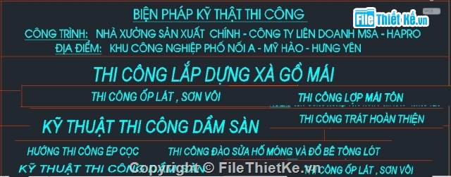 Biện pháp thi công,xưởng công nghiệp,Biện pháp thi công nhà xưởng,biện pháp kỹ thuật thi công,bản vẽ thi công nhà công nghiệp