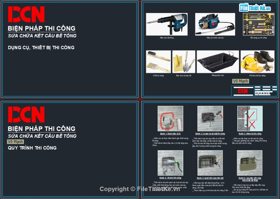 Biện pháp thi công sửa chữa bê tông,Biện pháp thi công cắt ron nền bê tông nhà xưởng,DCN,Biện pháp thi công khoan cấy thép bằng Sika,Sửa chữa kết cấu bê tông,Sika