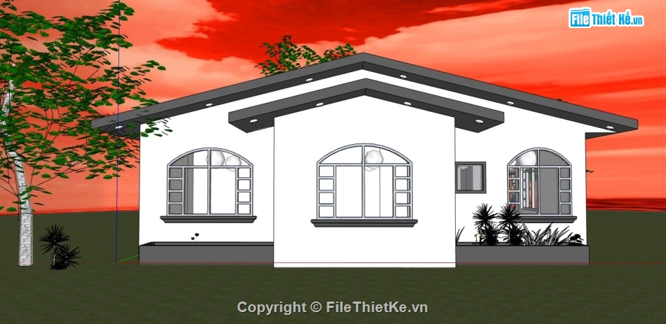 file su biệt thự,sketchup biệt thự,model su biệt thự