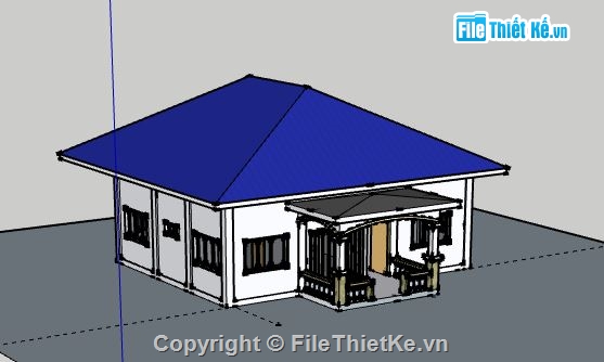 Biệt thự 1 tầng,biệt thự 1 tầng file su,file su biệt thự 1 tầng